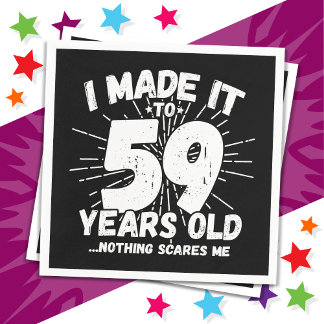 59 Jahre alt Sarcastic Meme Funny 59. Geburtstag Serviette