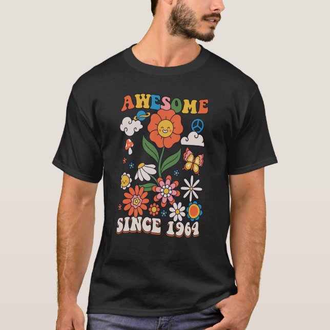 59 Jahre Phantastisch seit 1964 Groovy Retro 59. B T-Shirt (Vorderseite)