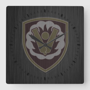 59. Ordnance-Brigade-Patch Quadratische Wanduhr
