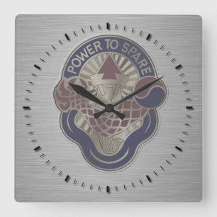 59. Ordnance Brigade-Wappen Quadratische Wanduhr