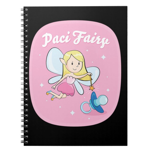 59.Schnuller Fairy for Girls Niedlich Paci Fairy G Notizblock (Vorderseite)
