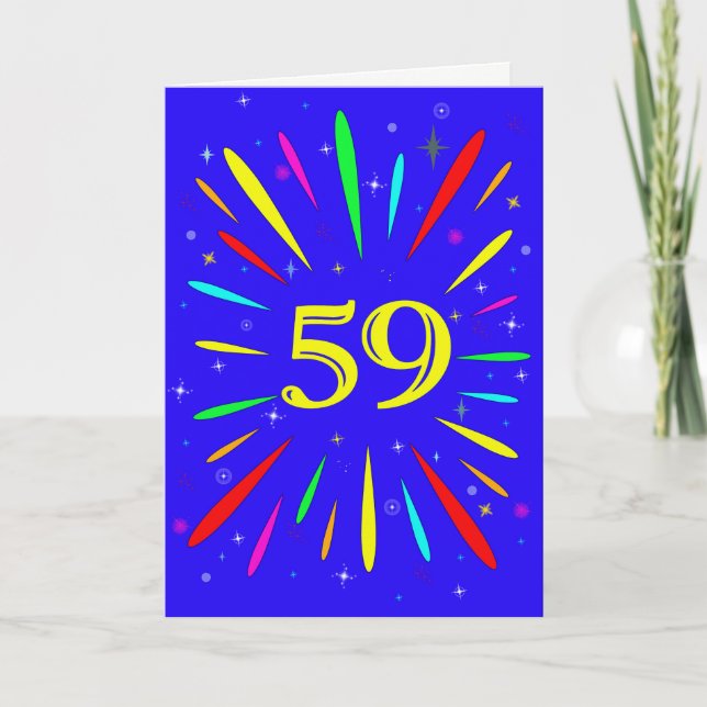 59e anniversaire carte d'explosion (Devant)