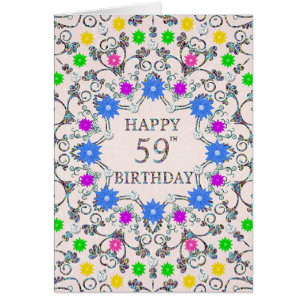 59e anniversaire Fleurs Abstraites