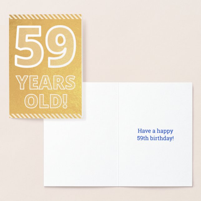 59ème anniversaire : audacieux "59 ans !" Carte Go (Affichage)