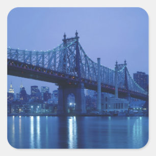 59th Street Bridge, New York, USA Quadratischer Aufkleber