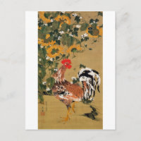 5. 向 日 葵 雄 図, 若 Sonnenblumen und Rooster, Jakuchū
