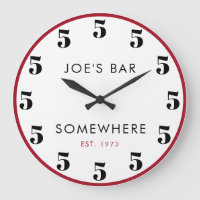 5.00 Uhr Irgendwohin angepasste Bar Happy Hour
