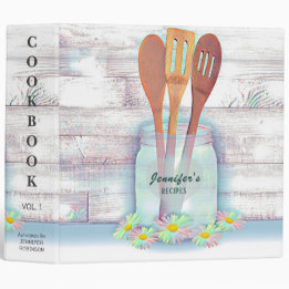 5,08 Cm Classeur de recette Fleurs d'aquarelle vintages