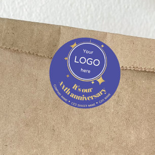 5. 10. 50. Jubiläum blaue Aufkleber