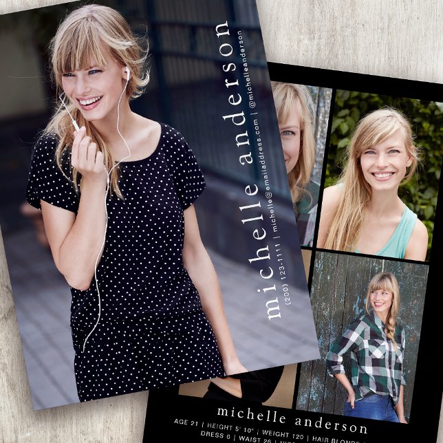 5.12x18.5" Modern 5-Foto-Modell-Comp-Karte Ankündigung (Von Creator hochgeladen)