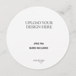 5.25" Round/ Circle or Square Card Printing Menükarte