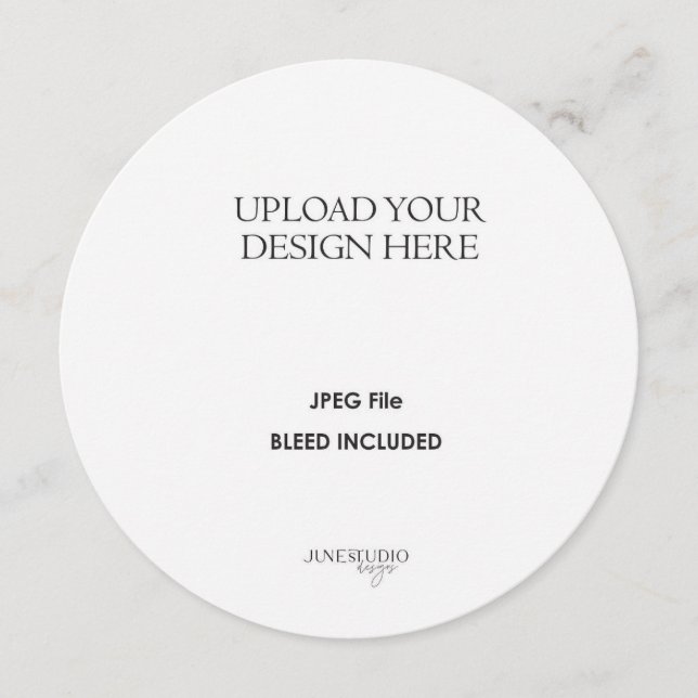 5.25" Round/ Circle or Square Card Printing Menükarte (Vorderseite)