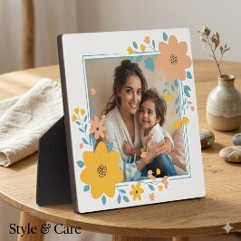 5,25" Square Foto Easel Plaque für Zuhause oder Of Fotoplatte