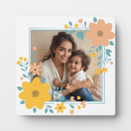 5,25" Square Foto Easel Plaque für Zuhause oder Of Fotoplatte