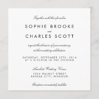 5,25" Square Simple Chic Template Wedding