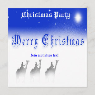 5,25 X 5,25 drei kluge Mann-frohe Weihnacht-Party Einladung