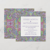 5,25" x 5,25" Groovy Daisy Einladung Hochzeit