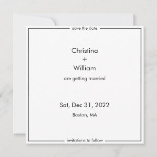5,25 x 5,25 quadratische Hochzeit speichern Sie da Save The Date