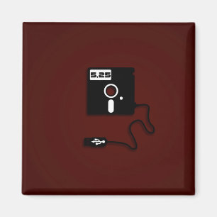 5,25-Zoll-Diskette USBgeek-Nerd Magnet