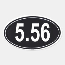 5.56 Autocollant de style marathon