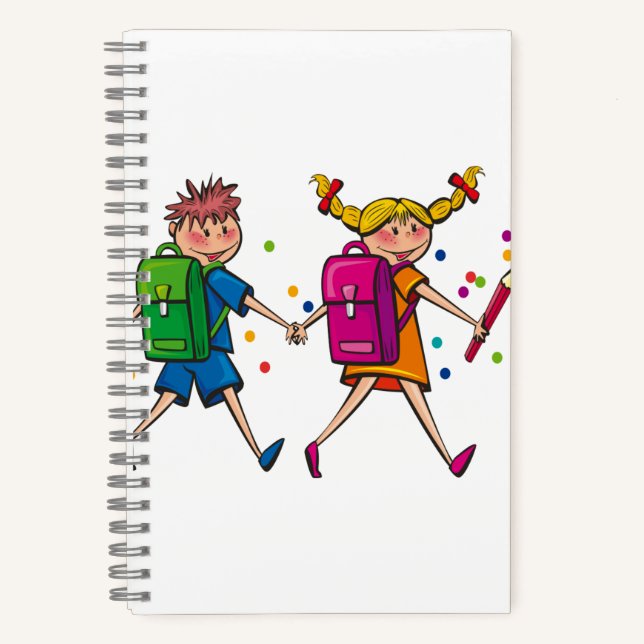 5,5" x 8,5" SpiralNoteboot Notizbuch (Vorderseite)