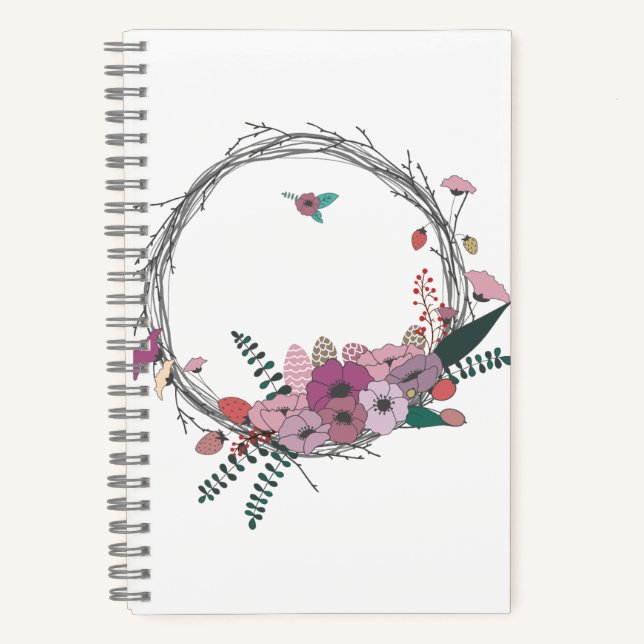 5,5" x 8,5" SpiralNoteboot Notizbuch (Vorderseite)