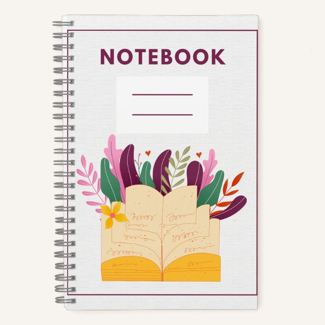 5,5" x 8,5" SpiralNoteboot Notizbuch (Vorderseite)