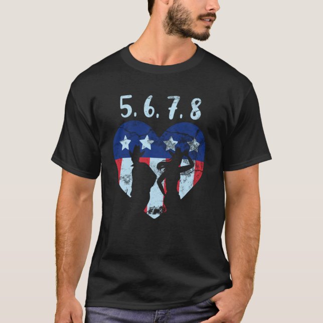 5 6 7 8 Line Dance Couple Dance Western Dance Coup T-Shirt (Vorderseite)