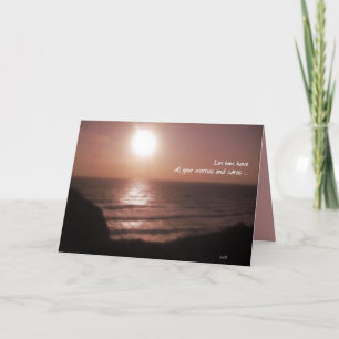 5:7 1Peter ließ ihn ganze Sorgen und Sorgfalt Karte