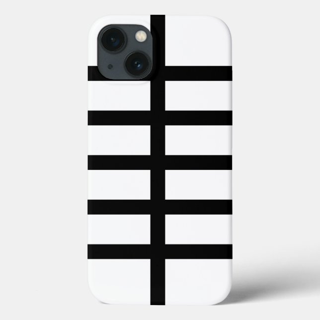 5 Akkugehäuse aus gekochten schwarzen Linien Case-Mate iPhone Hülle (Rückseite)