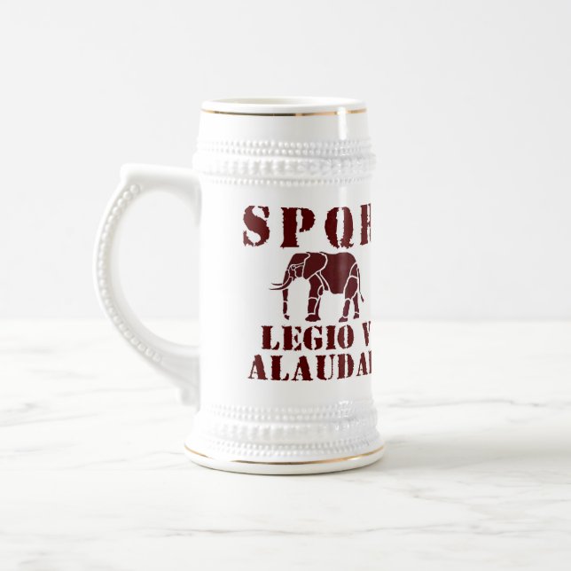 5. Alaudae römischer Legions-Elefant Stein J. Bierglas (Links)