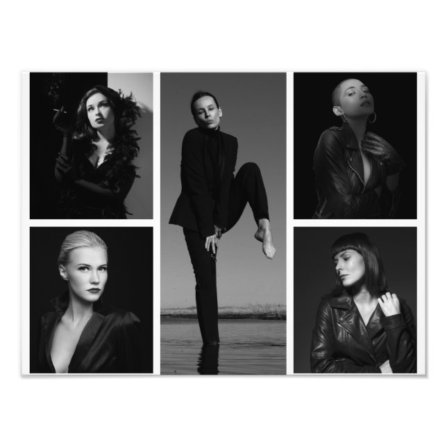 5 Bearbeitbare Foto Collage Foto Erweiterung (Vorne)