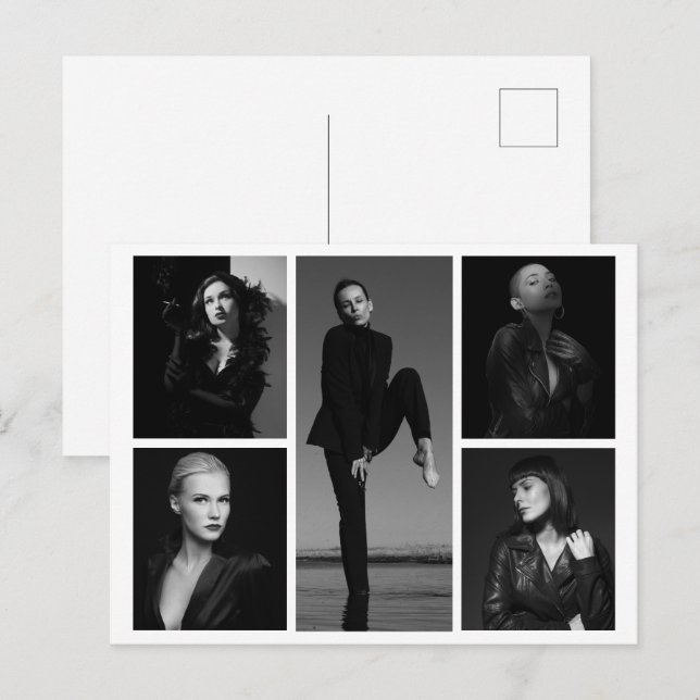 5 Bearbeitbarer Gruß auf Postkarte (Vorne/Hinten)