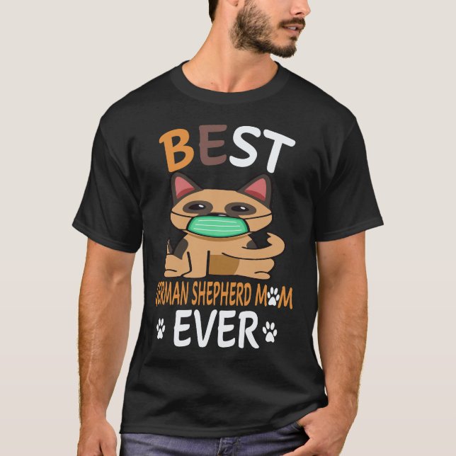 5 Bester Deutsche Schäferhund-Mutter jemals Deutsc T-Shirt (Vorderseite)