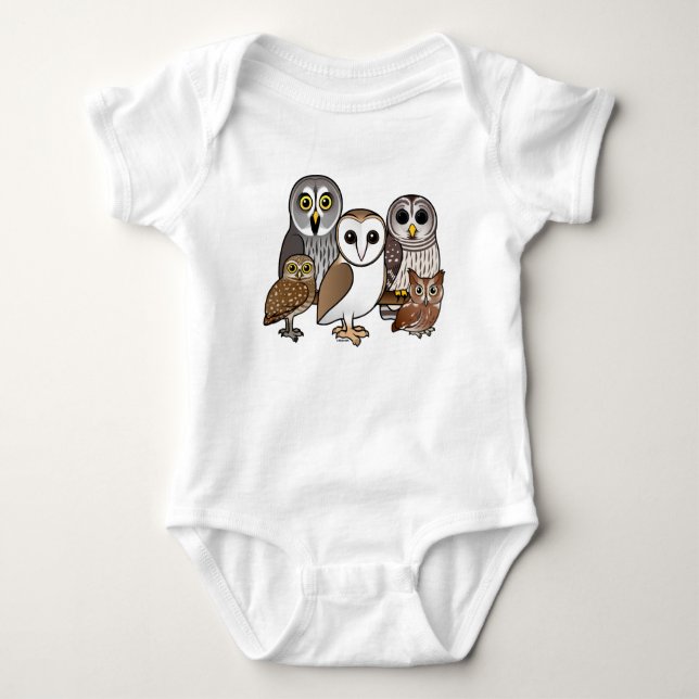 5 Birdorable Eulen Baby Strampler (Vorderseite)