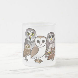5 Birdorable Eulen Mattglastasse