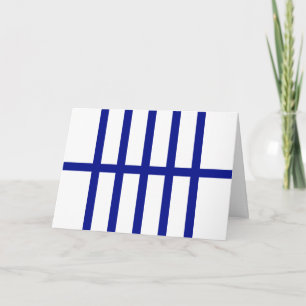 5 Bisected Blue Lines Karte