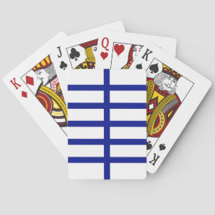 5 Bisected Blue Lines Spielkarten