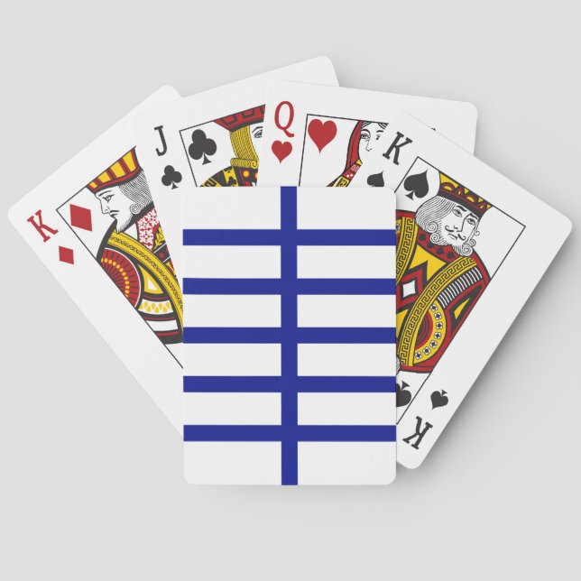 5 Bisected Blue Lines Spielkarten (Rückseite)