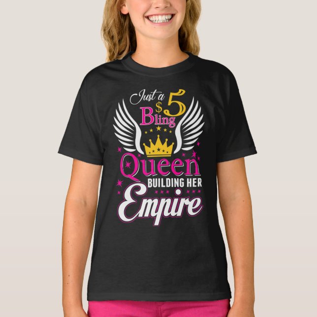 5 Bling Queen for women Ladys Paparazzi T-Shirt (Vorderseite)