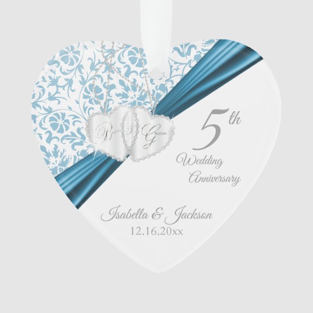 5. Blue Wedding Ornament (Vorderseite)