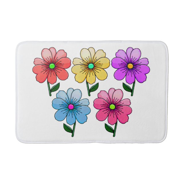 5 Blume Design Badematte (Vorderseite)