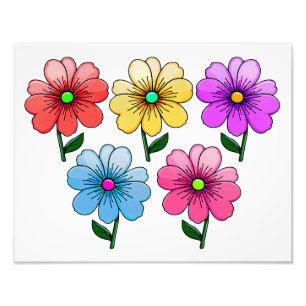 5 Blume Design Fotodruck