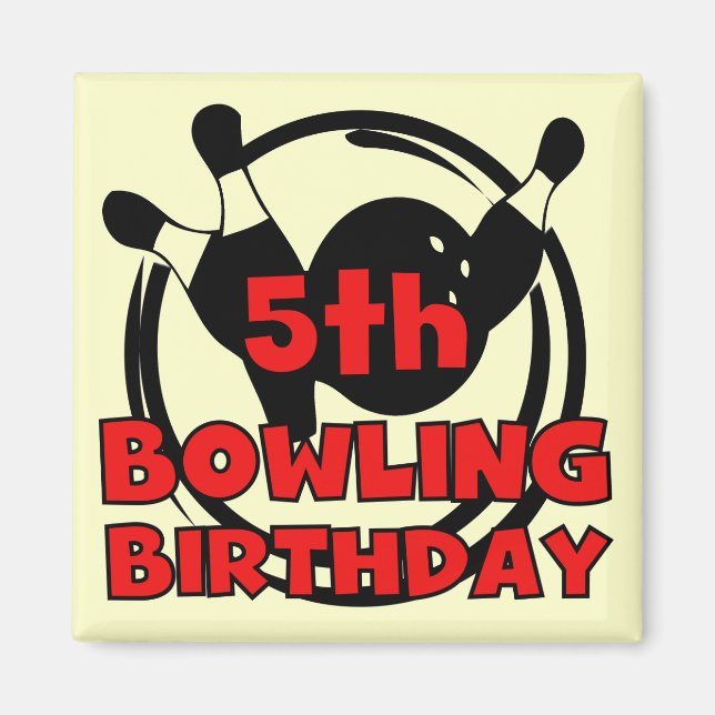 5. Bowling Geburtstagsgeschenke Magnet (Vorne)