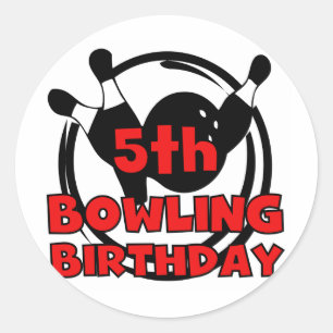 5. Bowling Geburtstagsgeschenke Runder Aufkleber