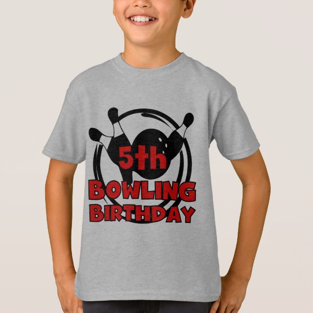 5. Bowling Geburtstagsgeschenke T-Shirt (Vorderseite)