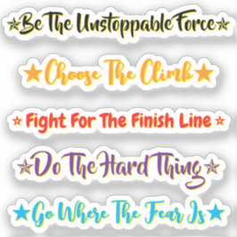 5 Challenge Quotes | Motivational & Inspirational Aufkleber