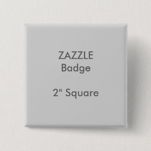 5 Cm ZAZZLE Personnalisé Imprimé 2" Carré Badge Gris