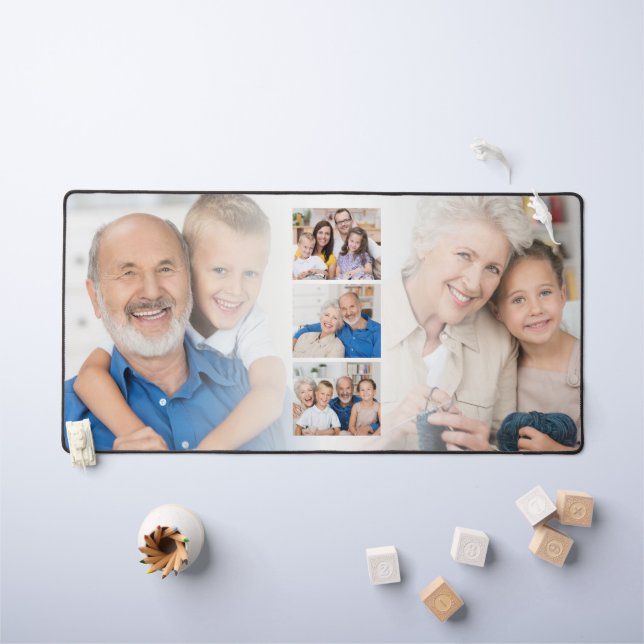 5 Collage Overlay für Fotos von Großkindern für be Schreibtischunterlage (Kindertisch)