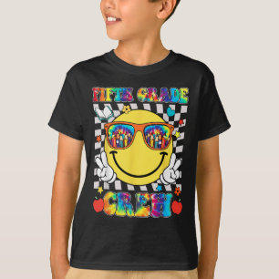5. Crew Lächeln Gefärbte Krawatte der Gesichtshälf T-Shirt
